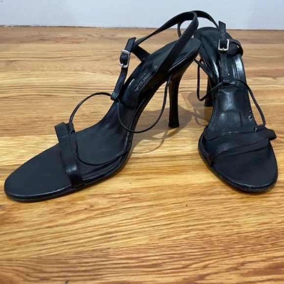 Via Spiga Black Strappy Heels - Picture 5 of 9